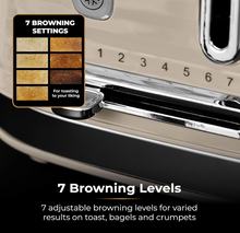Load image into Gallery viewer, TOWER<BR>
Saturn 2 Slice Toaster<BR>
Black, Grey, Mushroom<BR>

