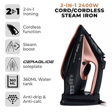 Load image into Gallery viewer, TOWER<BR>
Cordless Ceraglide Cord Corless Iron<BR>
Rose Gold<BR>
