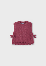 Load image into Gallery viewer, MAYORAL<BR>
Knitted Vest with Bows<BR>
Cherry<BR>
