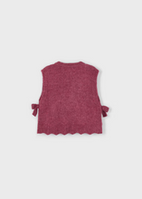 Load image into Gallery viewer, MAYORAL<BR>
Knitted Vest with Bows<BR>
Cherry<BR>
