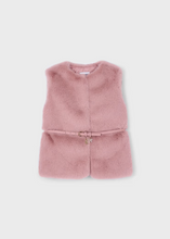 Load image into Gallery viewer, MAYORAL<BR>
Fur Gilet with Belt<BR>
Pink<BR>
