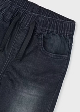 Load image into Gallery viewer, MAYORAL<BR>
Boys Denim Joggers<BR>
Black<BR>

