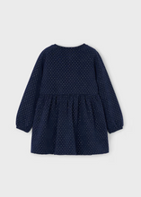 Load image into Gallery viewer, MAYORAL<BR>
Fleece Dress with Bag<BR>
Navy<BR>
