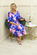 Load image into Gallery viewer, COCODOLL<BR>
WaterColour Print Dress<BR>
Blue/Pink<BR>
