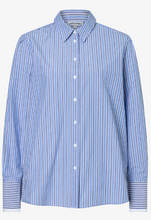 Load image into Gallery viewer, MORE AND MORE<BR>
Patched Striped Blouse<BR>
Blue<BR>
