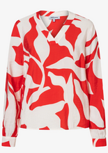 Load image into Gallery viewer, MORE AND MORE<BR>
Printed Blouse<BR>
Coral<BR>
