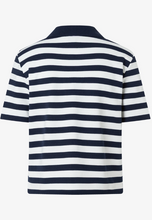Load image into Gallery viewer, MORE AND MORE<BR>
Striped Polo Shirt<BR>
Navy/White<BR>
