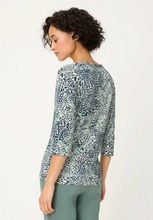 Load image into Gallery viewer, OLSEN<BR>
True Print Top<BR>
Navy<BR>
