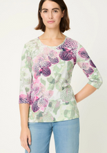Load image into Gallery viewer, OLSEN<BR>
Bouquet Print T-Shirt<BR>
Multi<BR>
