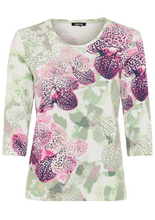 Load image into Gallery viewer, OLSEN<BR>
Bouquet Print T-Shirt<BR>
Multi<BR>
