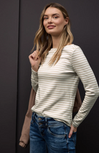 Load image into Gallery viewer, STREET ONE<BR>
Stripe Top<BR>
Beige<BR>
