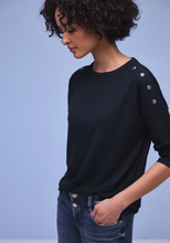 Load image into Gallery viewer, STREET ONE<BR>
Shirt with Button Details<BR>
Navy<BR>

