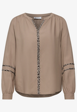 Load image into Gallery viewer, STREET ONE<BR>
Tunic with Tape Details<BR>
Light Mocha<BR>
