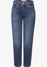 Load image into Gallery viewer, STREET ONE<BR>
Karlie Barrel Leg Jeans<BR>
Blue<BR>
