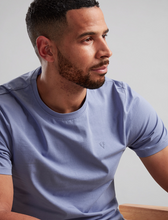 Load image into Gallery viewer, VEDONEIRE<BR>
Casual Round Neck Cotton T-Shirt<BR>
Blue, Navy, White<BR>
