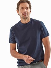 Load image into Gallery viewer, VEDONEIRE<BR>
Casual Round Neck Cotton T-Shirt<BR>
Blue, Navy, White<BR>
