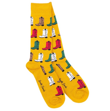 Load image into Gallery viewer, SWOLE PANDA<BR>
Cowboy Boot Bamboo Socks<BR>
Tan<BR>
