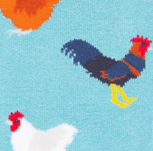 Load image into Gallery viewer, SWOLE PANDA<BR>
Rooster Bamboo Socks<BR>
Blue<BR>
