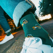 Load image into Gallery viewer, SWOLE PANDA<BR>
Tractor Bamboo Socks<BR>
Green<BR>
