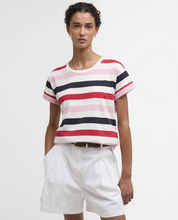 Load image into Gallery viewer, BARBOUR<BR>
Lyndale Stripe Top<BR>
Multi, Red<BR>
