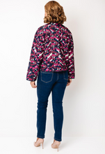 Load image into Gallery viewer, FRANSA<BR>
Claudine Quilt Jacket<BR>
Navy/Pink<BR>
