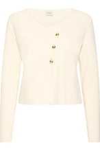 Load image into Gallery viewer, FRANSA<BR>
Novella Cardigan<BR>
Cream<BR>
