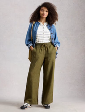 Load image into Gallery viewer, WHITE STUFF<BR>
Ally Linen Trousers<BR>
Khaki<BR>
