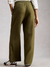 Load image into Gallery viewer, WHITE STUFF<BR>
Ally Linen Trousers<BR>
Khaki<BR>
