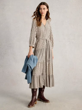 Load image into Gallery viewer, WHITE STUFF<BR>
Clementine Dress<BR>
Black and Cream<BR>
