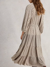 Load image into Gallery viewer, WHITE STUFF<BR>
Clementine Dress<BR>
Black and Cream<BR>
