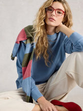 Load image into Gallery viewer, WHITE STUFF<BR>
Day Dreamer Sweatshirt<BR>
Blue<BR>
