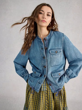 Load image into Gallery viewer, WHITE STUFF<BR>
Demi Denim Jacket<BR>
Blue<BR>
