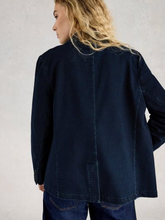 Load image into Gallery viewer, WHITE STUFF<BR>
Evelyn Jersey Blazer<BR>
Blue<BR>
