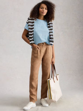 Load image into Gallery viewer, WHITE STUFF<BR>
Gina Embroider Tee<BR>
Blue<BR>
