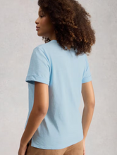 Load image into Gallery viewer, WHITE STUFF<BR>
Gina Embroider Tee<BR>
Blue<BR>
