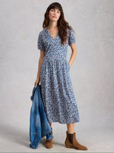 Load image into Gallery viewer, WHITE STUFF<BR>
Leah Jersey Dress<BR>
Blue<BR>
