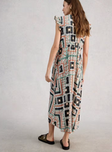Load image into Gallery viewer, WHITE STUFF<BR>
Lorna Linenblend Dress<BR>
Ivory Multi<BR>
