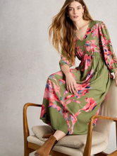 Load image into Gallery viewer, WHITE STUFF<BR>
Lucy Midi Dress<BR>
Green<BR>
