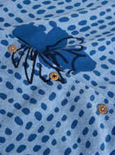 Load image into Gallery viewer, WHITE STUFF<BR>
Lulu Crew Neck Print Cardigan<BR>
Blue<BR>
