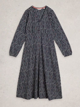 Load image into Gallery viewer, WHITE STUFF<BR>
Megan Jersey Dress<BR>
Navy Print<BR>
