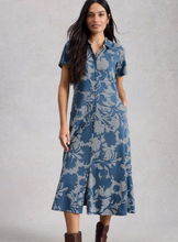 Load image into Gallery viewer, WHITE STUFF<BR>
Rua Shirt Dress<BR>
Blue<BR>

