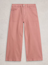 Load image into Gallery viewer, WHITE STUFF<BR>
Tia Wide Leg Crop Jeans<BR>
Blue, DustPink<BR>
