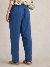 Load image into Gallery viewer, WHITE STUFF<BR>
Elle Linen Blend Trousers<BR>
Blue<BR>
