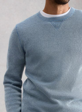Load image into Gallery viewer, WHITE STUFF<BR>
Crew Neck Knit Sweater<BR>
Blue<BR>
