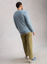 Load image into Gallery viewer, WHITE STUFF<BR>
Crew Neck Knit Sweater<BR>
Blue<BR>
