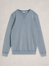 Load image into Gallery viewer, WHITE STUFF<BR>
Crew Neck Knit Sweater<BR>
Blue<BR>

