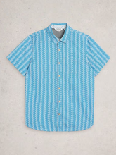 Load image into Gallery viewer, WHITE STUFF<BR>
Finsbury Fish Shirt<BR>
Blue<BR>
