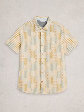 Load image into Gallery viewer, WHITE STUFF<BR>
Finsbury Short Sleeve Patch Shirt<BR>
Yellow<BR>
