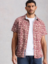 Load image into Gallery viewer, WHITE STUFF<BR>
Finsbury Short Sleeve Shirt<BR>
Red<BR>
