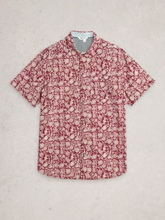 Load image into Gallery viewer, WHITE STUFF<BR>
Finsbury Short Sleeve Shirt<BR>
Red<BR>

